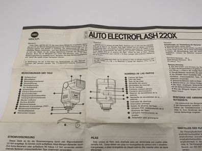 Minolta Auto Electroflash 220x Bedienungsanleitung Deutsch Gebrauchsanweisung