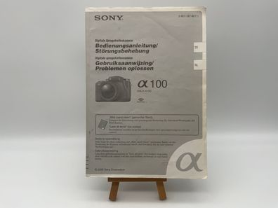 Sony alpha 100 DSLR-A 100 Bedienungsanleitung Deutsch