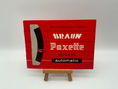 Braun Paxette Super III automatic Bedienungsanleitung Deutsch