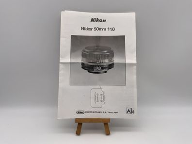 Nikon Nikkor 50mm f/1.8 Bedienungsanleitung Deutsch
