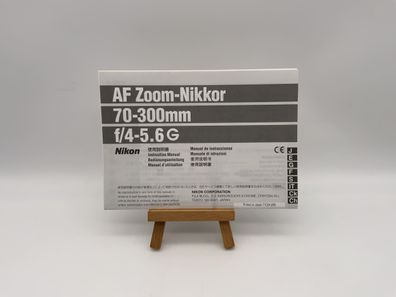 Nikon AF Zoom-Nikkor 70-300mm f/4-5.6G Bedienungsanleitung Deutsch