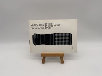 Minolta Zoom Rokkor Rokkor-X Lenses Bedienungsanleitung Englisch