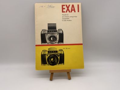 Exa Modell 63 Spiegelreflexkamera 1961 DDR Prospekt Deutsch