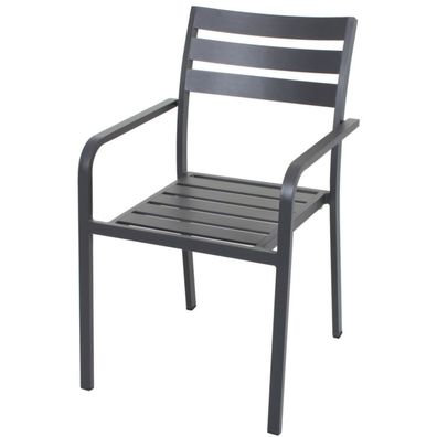 Stuhl Treviso, anth. pulverbeschichtet Alu-Gestell