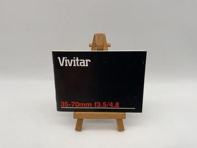 Vivitar 35-70mm f3.5/4.8 Gebrauchsanweisung Bedienungsanleitung Deutsch