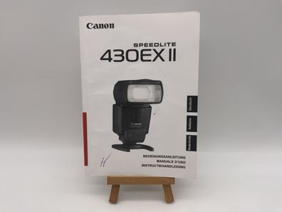 Canon Speedlite 430EX II Gebrauchsanweisung Bedienungsanleitung Deutsch