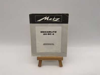 Metz Mecablitz 20 BC 4 Gebrauchsanweisung Bedienungsanleitung Deutsch