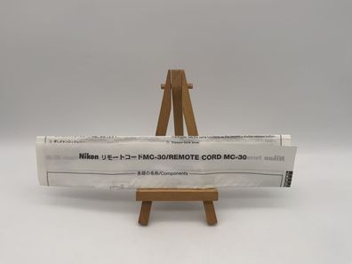 Nikon MC-30 Remote Cord Fernauslöser Bedienungsanleitung Deutsch