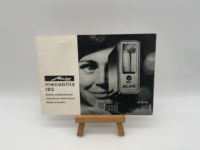 Metz Mecablitz 185 Gebrauchsanweisung Bedienungsanleitung Deutsch