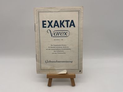 Exakta Varex Modell VX Die Doppelsystem Kamera 24x36mm Bedienungsanleitung DE