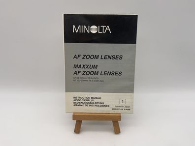 Minolta AF Zoom Lenses MAXXUM Gebrauchsanweisung Bedienungsanleitung Deutsch