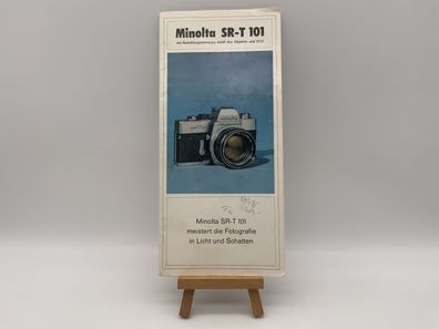 Minolta SRT 101 meistert die Fotografie in Licht und Schatten Prospekt Deutsch