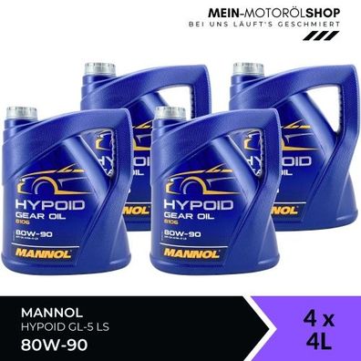 Mannol Hypoid Gear Oil Getriebeöl 80W-90 GL-4/GL-5 LS 4x4 Liter