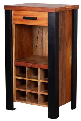 Weinkommode Venosa Oldwood - 56 cm - Mangoholz