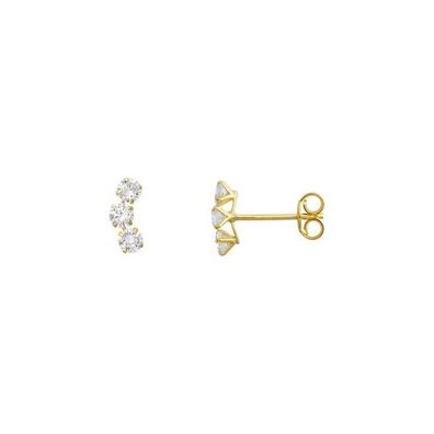Ohrstecker - Gelbgold - 375 9K - Zirkonia