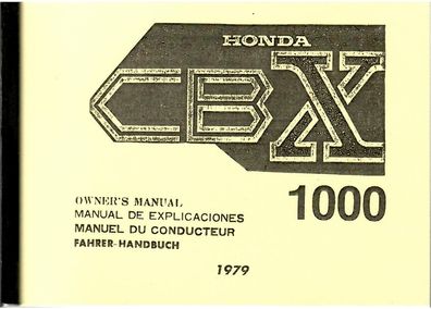 Handbuch Honda CBX 1000 Motorrad Zweirad Oldtimer Klassiker