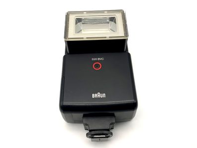 Braun 320 BVC Blitzgerät Mittelkontakt Kamera Blitz Aufsteckblitz Flash Licht