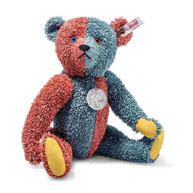 Steiff Collectors 007415 Harlekin Teddybär rot blau 30cm gegliedert limitiert