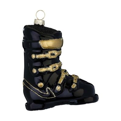 Christbaumschmuck Skistiefel 10cm schwarz