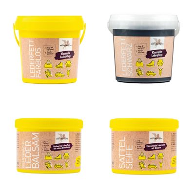 B & E Lederpflege-Set - 4x 500ml