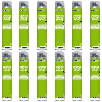 12x ProfiPlus Montageschaum 750 ml für Pistole