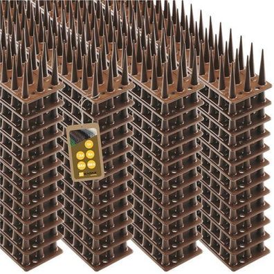 KADAX Vogelabwehr aus Kunststoff, 51 x 4 x 3,5 cm, Tierabwehr, 48, Braun