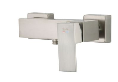 Einhebelmischer Duscharmatur Nord Wandmontage Nickel gebürstet Brausemischer