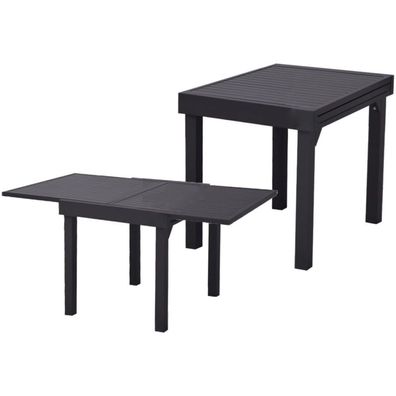 Ausziehtisch ELENA 65cm/130cm x 65cm, Alu, Anth