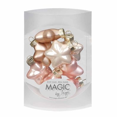 Strahlensterne 8 Stk 4cm Pearly Rose Inge-Glas