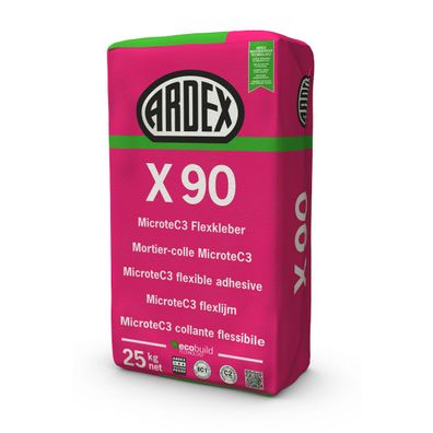 Ardex X90 Outdoor 25kg MicroteC3 Flexkleber Fliesen Platten Klinker Spaltplatten