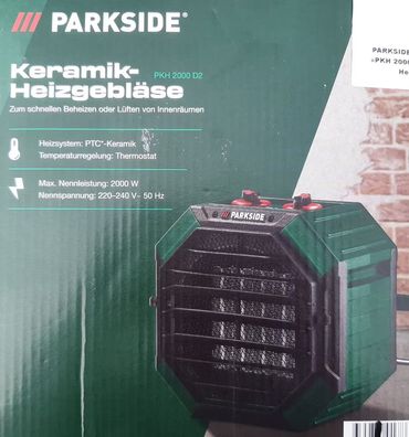 Parkside® Keramik-Heizgebläse Heizlüfter Heizgerät »PKH 2000 D2«