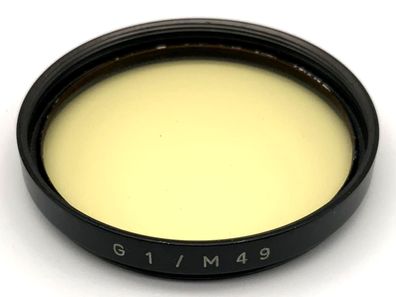 Carl Zeiss Jena Farbfilter 49mm Filter Hellgelb G1/M49 Kreisförmig Filtergewinde