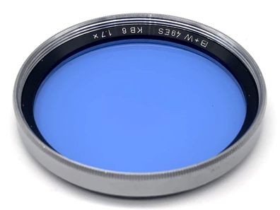 B+W Farbfilter 49mm Filter Blau KB 6 1,7x Kreisförmig Filtergewinde
