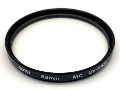 Rowi UV-Filter 58mm Filter MC UV-Haze Kreisförmig Filtergewinde