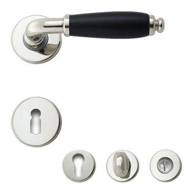 Ghidini Oslo R5200 glanznickel schwarz BB/PZ/WC Bauhaus Rosette Türbeschlag