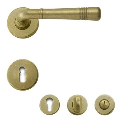 Ghidini R716 Berlin M3 Messing BB/PZ/WC Griff Türdrücker Rosette Beschlag