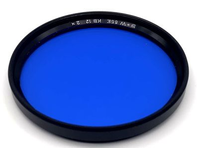 B+W Farbfilter 55mm Filter Blau 55E KB12 2x blue Kreisförmig Filtergewinde