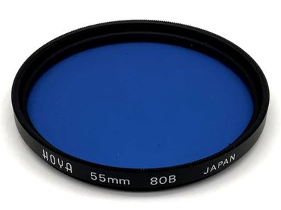 Hoya Farbfilter 80B Blau Blue Filter 55mm Kreisförmig Filtergewinde M55