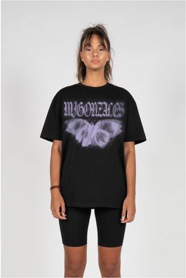MJ Gonzales Damen T-Shirt MJG Heavy Oversized Tee Ladies Butterfly Illusion MJG11916