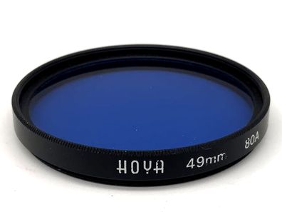 Hoya Farbfilter 80A blau/blue Filter 49mm Kreisförmig Filtergewinde M49