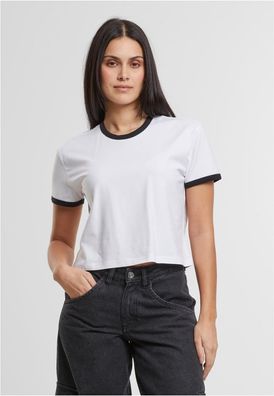 Urban Classics Damen Ladies Contrast Retro T-Shirt TB7492