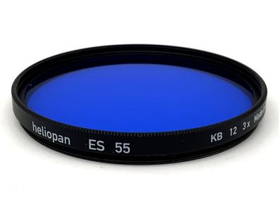 Heliopan Farbfilter KB 12 3x Blau Blue Filter 55mm Kreisförmig Filtergewinde M55