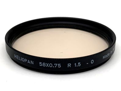 Heliopan Korrekturfilter 58x0,75 R1,5 -0 Filter 58mm Kreisförmig M58