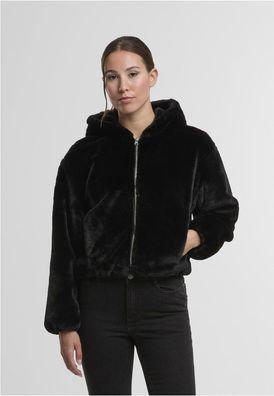 Urban Classics Damen Ladies Full Zip Faux Fur Hoodie TB7934