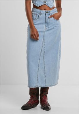 Urban Classics Damen Rock Ladies Soft Denim Midi Skirt TB7443