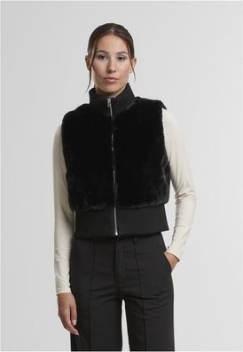 Urban Classics Damen Vest Ladies Cropped Faux Fur TB7933