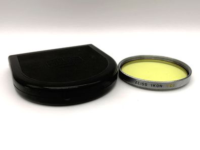 Zeiss Ikon Farbfilter VEB 49-G1 2x Gelb-hell Light-Yellow 202041 im Etui 49mm