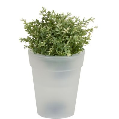 Solar-Blumentopf, 4 weiße LEDs