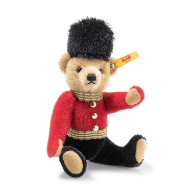 STEIFF 026867 Great Escapes London Teddybär 16cm gegliedert Mohair Geschenkbox