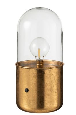 Tischlampe Antik, Led, Glas / Zink, old, arge